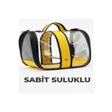 ENS PLASTİK Kuş Taşıma Çantası Suluklu Tünekli 32x22x20 Büyük Boy 1. Kalite,- Sarı