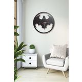 Ensa Design Batman Figürlü Ahşap Duvar Saati - Çocuk Odası Konsepti Ahşap Duvar Saati - Batman Logolu Saat 40X40
