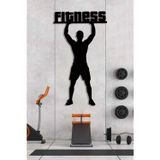 Ensa Design Fitness Gym Ahşap Duvar Dekoru-Spor Salonu Dekoru 80X45 Büyük Boy