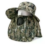 Ense Korumalı Outdoor Şapka - Maskeli - Dijital Kamuflaj (M-3)- Savex