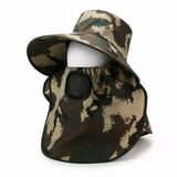 Ense Korumalı Outdoor Şapka - Maskeli - Dijital Kamuflaj (M-4)- Savex