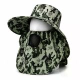 Ense Korumalı Outdoor Şapka - Maskeli - Kamuflaj (M-6)- Savex