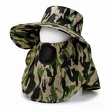 Ense Korumalı Outdoor Şapka - Maskeli - Kamuflaj (M-8)- Savex