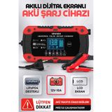 Enshall 12V-10A Araba, Kamyon, Tır, Gemi Motosiklet LıfeP04 Özellikli Akıllı Hızlı Akü Şarj Cihazı