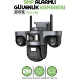 Enshall 9MP Ultra Hd Blıc Dış Mekan Gece Görüşlü Akıllı Ip Güvenlik Kamerası - Siyah