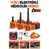 Enshall Çakmaklık Girişli Hidrolik 5 Ton Taşıma Kapasiteli Kompresör Özellikli Çantalı Bijon Anahtarı Kriko
