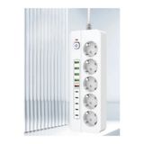 Enshall PRO P13 3000W Akım Korumalı 5 Girişli Type-c ve USB Girişli Uzatmalı Grup Priz