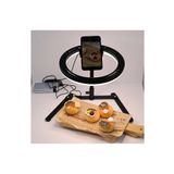 Enshall Technology Profesyonel 10inç Çalışma Masası Işığı Masa Ürün Çekim Led Işıklı Telefon Tripod Standı