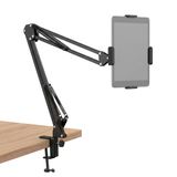 Enshall Yaylı Mekanizmalı Telefon ve Tablet Masa Tutucu Stand – 360 Derece Dönebilen Akrobat Kol, Mengene Bağlantılı, iPad, iPhone ve Android Cihazlarla Uyumlu (4.7-10.5 inç), Siyah