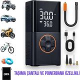 Enshall Yeni Model 3600 Mah Şarjlı Hava Pompası Araç Lastik, Bisiklet, Top Şişirme Oto Hava Kompresörü - 3600mah