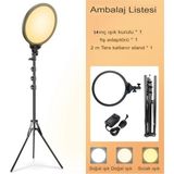 Ensiga 14 Inç Youtube Makyaj Canlı Akışı Video Fotoğrafçılığı Aydınlatma Için LED Stüdyo Fotoğraf Panel