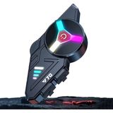 Ensiga Bluetooth 5.3 Motosiklet Kask Kulaklık 1.000 mAh Su Geçirmez Ses Asistan RGB Işık Siyah - Gri - Kırmızı - Siyah