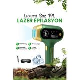 Ensiga Kuvars Lamba Buz Ipl Lazer Epilasyon 999.999 Atım Ağrısız Vücut Yüz Cihazı Çok Fonksiyonlu Otomatik - Yeşil