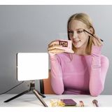 Ensiga Mini Masa Ayaklı Kare 10 Inç Profesyonel Fotoğraf ve Video Çekim Işığı Ring Light Beyaz