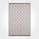 Ensley Gri Geometrik Polip Modern Geometrik Etnik Desenli Boho Makinada Yıkanabilir Hav Toz Vermez Leke Tutmaz Kaymaz Taban Dijital Makine Baskı Halı Oturma Odası Salon Yolluk Koridor Mutfak Halısı