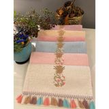 Enstarhome El Havlusu Ananas Desenli Flora Bukle - 50 x 90 cm - Koyu