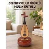 Enstrüman Şeklinde Müzik Kutusu Lüt Tasarım Melodious Music - Ahşap