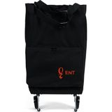 Ent Çanta Entcanta Çiğdem Model 2 Tekerlekli Katlanabilir Alışveriş ve Seyahat Çantası, Su Geçirmez Polyester,