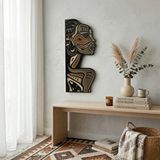 Ent Wood Art Ahşap Duvar Tablosu, 1 Parça Ahşap Modern Duvar Dekoru, Afrikalı Kadın Temalı Duvar Paneli