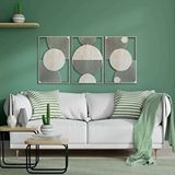 Ent Wood Art Ahşap Duvar Tablosu, 3 Parça Ahşap Modern Duvar Dekoru, Orta Çağ Desen Duvar Paneli, Akçaağaç