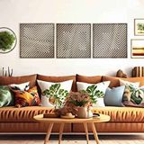 Ent Wood Art Ahşap Duvar Tablosu, 3 Parça Ahşap Modern Duvar Dekoru, Soyut Desen Duvar Paneli, Mostar