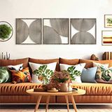 Ent Wood Art Ahşap Duvar Tablosu, 3 Parça Ahşap Modern Duvar Dekoru, Soyut Duvar Paneli, Mostar