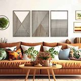 Ent Wood Art Ahşap Duvar Tablosu, 3 Parça Ahşap Modern Duvar Dekoru, Soyut Tünel Desen Duvar Paneli, Mostar