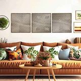 Ent Wood Art Ahşap Duvar Tablosu, 3 Parça Ahşap Modern Yanılsama Duvar Dekoru, Soyut Desen Duvar Paneli, Mostar