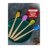 Entarzlife 4 Adet Isıya Dayanıklı Silikon Spatula Seti Silikon Mutfak Seti 4'lü Renkli Kaşık Spatula Seti