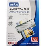 Ente 100 Lü A3 Laminasyon Filmi 125 Micron Su Geçirmez Koruma İçin Özel Tasarım