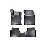 Entelux Fiat Fiorino Benzinli 2021 Tam Uyumlu Set 3D Paspas ve Bagaj Havuzu halı Zeminli - Siyah