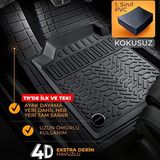 Entelux Fiat Linea 2015-2016-2017-2018 Uyumlu 3D Havuzlu Paspas Takımı - Siyah