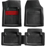 Entelux Fiat Palio Weekend 2014 Uyumlu Kırmızı 3D Havuzlu Paspas Takımı - Siyah - Mavi