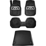 Entelux Renault Kangoo Multıx Combi 2010 - 2016 Bagaj Havuzu+ 3D Extra Havuzlu Beyaz Oto Paspas - Renkli