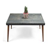 Entema Doğal Ağaç Lata Masif Kütük Orta Sehpa (60CM x 60CM) Ağaç Ayak - Renkli