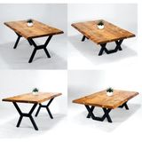 Entema Doğal Ağaç Masif Hibrit Kütük Masa ve Sehpa 75 cm x 185 cm - 75 x 185 cm