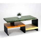 Entema Doğal Ağaç Masif Kütük Orta Sehpa 60 cm x 110 cm - Renkli