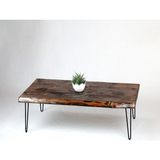 Entema Doğal Ağaç Masif Orta Sehpa ( 60 cm x 110 cm ) - Kahverengi