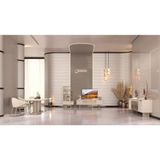 Enti Home Nova Yemek Odası Takımı MDF Malzemeden Üretilmiş Modern Tasarım Leke Tutmaz Kumaş Özellikli - Beyaz - Gold - Bronz