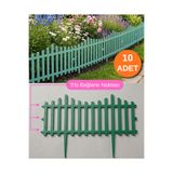Entrea Design Dekoratif Bahçe Çiti 10 Adet Bordür Kırılmaz Plastik Çit 59 Cm Tek Peyzaj Koruma Panel Beyaz