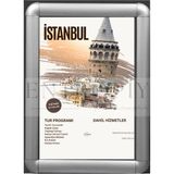 Entropiy 10 Adet - A4 21X30 Rondo Belge Çerçevesi - Açılır Kapanır – Afiş Reklam Işyeri Eczane Kurum Avm Okul Için - Açık Gri