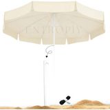 Entropiy Aethra Premium Krem Renk Serisi 220 cm 10 Telli Dev Boy Plaj Deniz Şemsiyesi — Balkon, Bahçe, Havuz, Seyahat ve Sahil Dayanıklı Gölgelik - Cappuccino