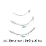 Entübasyon Tüpü 3'lü Set Endotrakeal Tüp Balonlu