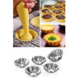 Entude 12 Adet Paslanmaz Mini Kek Kalıbı, Cupcake, Tart, Tartolet, Brownie, Topkek, Muffin Kalıbı