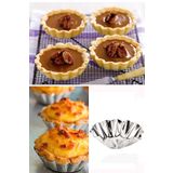 Entude 6 Adet Paslanmaz Mini Kek Kalıbı, Cupcake, Tart, Tartolet, Brownie, Topkek, Muffin Kalıbı
