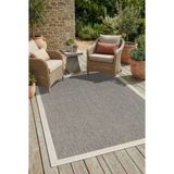 Enva Home Kilim Hasır Halı Kaymaz Taban Makinede Yıkanabilir Toz Hav Vermez Çerçeveli Sisal 6652 Gri Krem - 2881 Gri - 80 x 200 cm