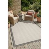 Enva Home Kilim Hasır Halı Kaymaz Taban Makinede Yıkanabilir Toz Hav Vermez Çerçeveli Sisal 6663 Gri Krem - 1731 Gri - 160 x 230 cm
