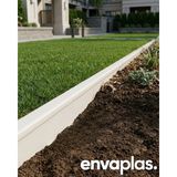 Envaplas Pratik Garden Beyaz Düz Strong Sert Çim Ayırıcı 10 Mt(4*2,5 Mt) Sınırlayıcı Ayıracı Toprak Bariyer