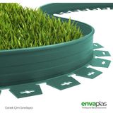 Envaplas Pratik Garden Esnek Yeşil Çim Sınırlayıcı 15 mt Çim Ayırıcı Taş Toprak Bariyeri