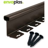 Envaplas Pratik Garden Kahverengi DÜZ Strong Sert Çim Ayırıcı 25 Mt(10*2,5 Mt) Sınırlayıcı Ayıracı Taş Bariyer